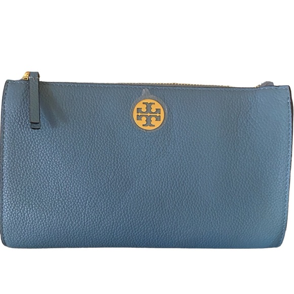 NWOT Tory Burch Mini Leather Everly Crossbody Yonder Blue - Picture 7 of 14
